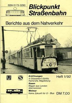 Blickpunkt Straßenbahn 01 / 1992