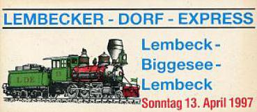 Miniatur Zuglaufschild Lembecker Dorf Express