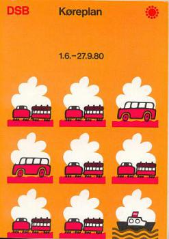 DSB Kursbuch Dänemark 1980
