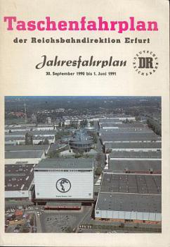 Taschenfahrplan RBD Erfurt 1990 / 1991