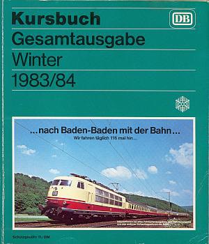 Kursbuch DB 1983 / 1984