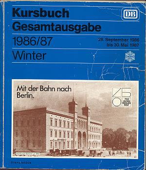 Kursbuch DB 1986 / 1987