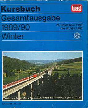 Kursbuch DB 1989 / 1990