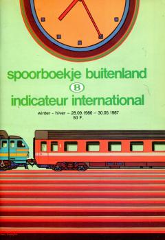 Auslandskursbuch Belgien 1986 / 1987 spoorboekje buitenland