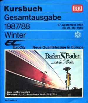 Kursbuch DB 1987 / 1988