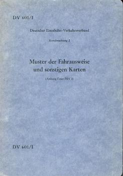 DV 601 / I Muster der Fahrausweise DB ( 1971 )