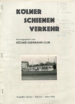 Kölner Schienenverkehr 1 / 2 / 3 1965