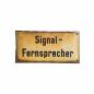 Preview: Signalfernsprecher Schild Emaille gewölbt