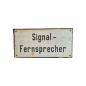Preview: Signalfernsprecher Schild Emaille flach