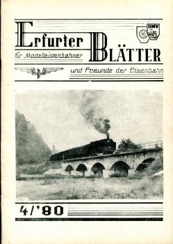 Erfurter Blätter 4 / 1980 70 Jahre Eisenbahnverbindung Eisfeld – Sonneberg