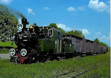 PKP, Dampflokomotive Px 38 805 bei Biskupin, 1993