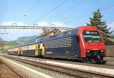 SBB elektrische Umrichterlokomotive re 450 027-8 in Niederwening