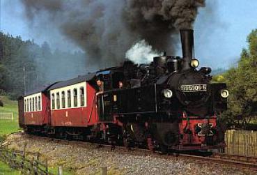 AK DR Schmalspurdampflokomotive 99 5906 bei Straßberg