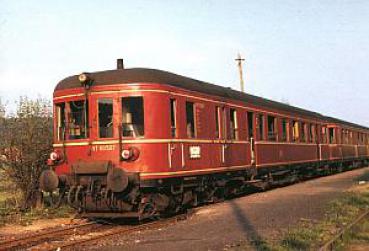 AK DB Triebwagen VT 60 507 in Unternbibert Rügland