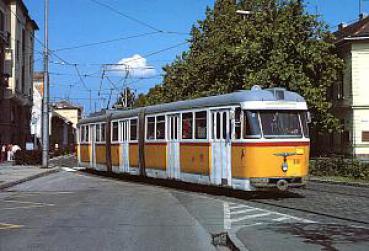AK Straßenbahn Triebwagen Szeged