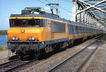 AK NS elektrische Lokomotive 1649 bei der Moerdijk Brücke