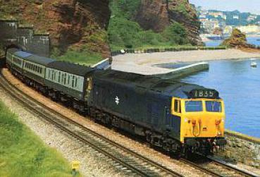 AK BR Diesellokomotive Reihe 50 bei Dawlish