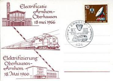 Sonderstempel Elektrifizierung Oberhausen - Arnhem 1966