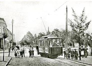 Foto AK Straßenbahn Bernburg Tw 4 Werkfoto AEG