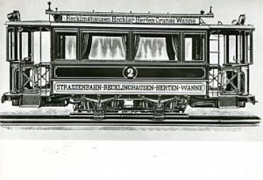 Foto AK Straßenbahn Recklinghausen - Herten - Wanne Tw 2