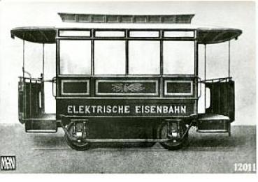 Foto AK Elektrische Eisenbahn München Straßenbahn TW 1