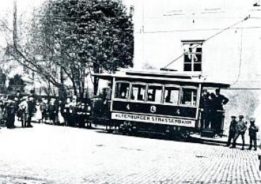 Foto AK Straßenbahn Altenburg Tw 4 Burgstraße