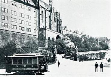 Foto AK Straßenbahn Altenburg Tw 5 Schloß