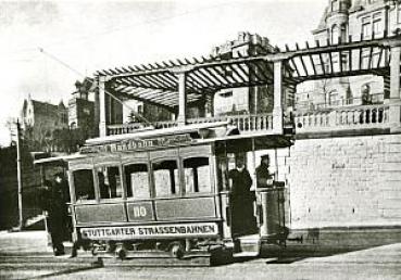 Foto AK Straßenbahn Stuttgart Tw 110