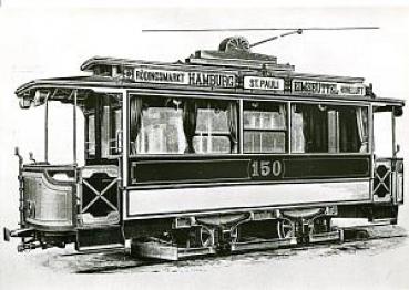 Foto AK Straßenbahn Hamburg Tw 150