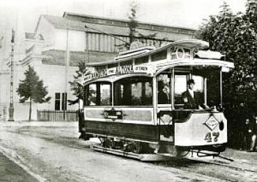 Foto AK Straßenbahn Hamburg Altona Tw 47