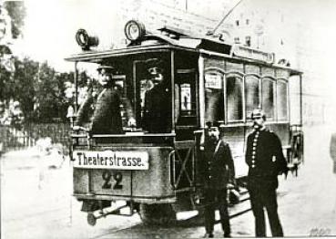 Foto AK Straßenbahn Chemnitz Tw 22