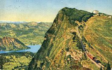 AK Monte Generoso mit Bergbahn