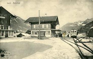 AK Lenk Bahnhof mit Zug