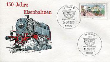 Briefumschlag 150 Jahre Eisenbahnen Berlin - Potsdam 1988