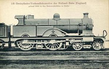 AK 2 B Dreizylinder Verbundlokomotive Midland Bahn 1902 Derby