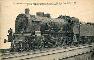 AK 2C Schnellzuglokomotive Preußische Staatsbahn S 10 Hanomag 19