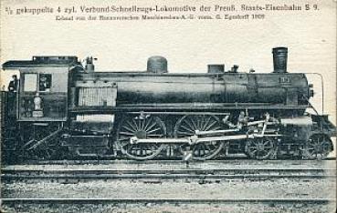 AK 2/5 gekuppelte 4 Zylinder Schnellzuglokomotive Preußische Sta