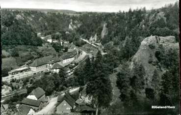 AK Rübeland mit Bahnverlauf