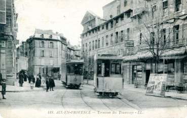 AK Aix en Provence Terminus des Tramways
