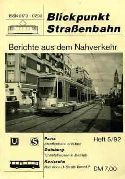 Blickpunkt Straßenbahn 05 / 1992