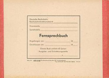 Fernsprechbuch DR unausgefüllt 40 Seiten