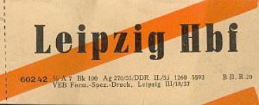 Expressgut Papierzettel Leipzig Hbf