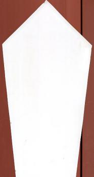 Ersatzscheibe Pfeil 9,5 / 15 x 33 cm weiß