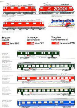 Aufkleberbogen SBB CFF FFS Fahrzeuge Reisezugwagen