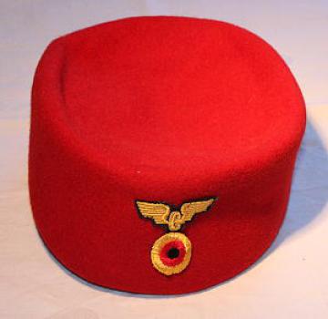 DR Damen Käppi rot "Hufeisen" Größe 48