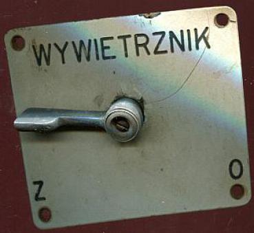 Schalter Lüftung der PKP Polen Wywietrznik