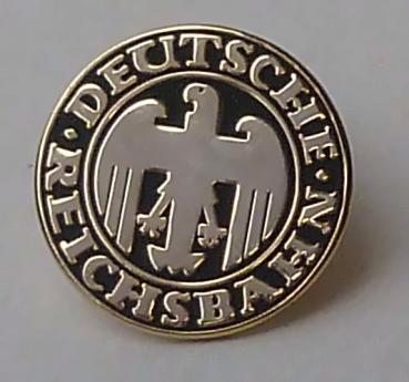 Pin/ Anstecker DRG Deutsche Reichsbahn schwarz/gold 2cm