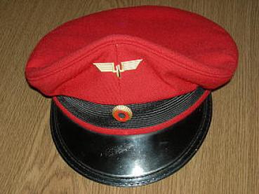Original Aufsicht Mütze DB rot Größe 55