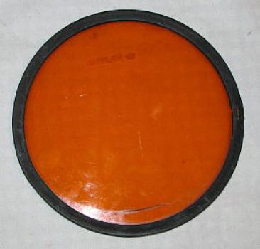Vorsteckscheibe orange, mit Gummieinfassung