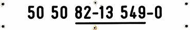 Schild Wagennummer 83-13 549